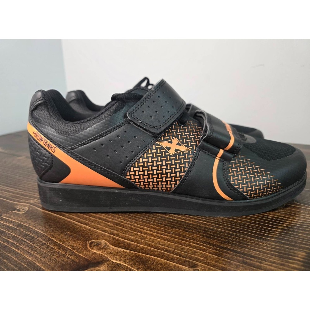 Iron Tanks Men's Sneakers Size 11 EU 44 Black‎ Orange Athletic Gym Shoes
